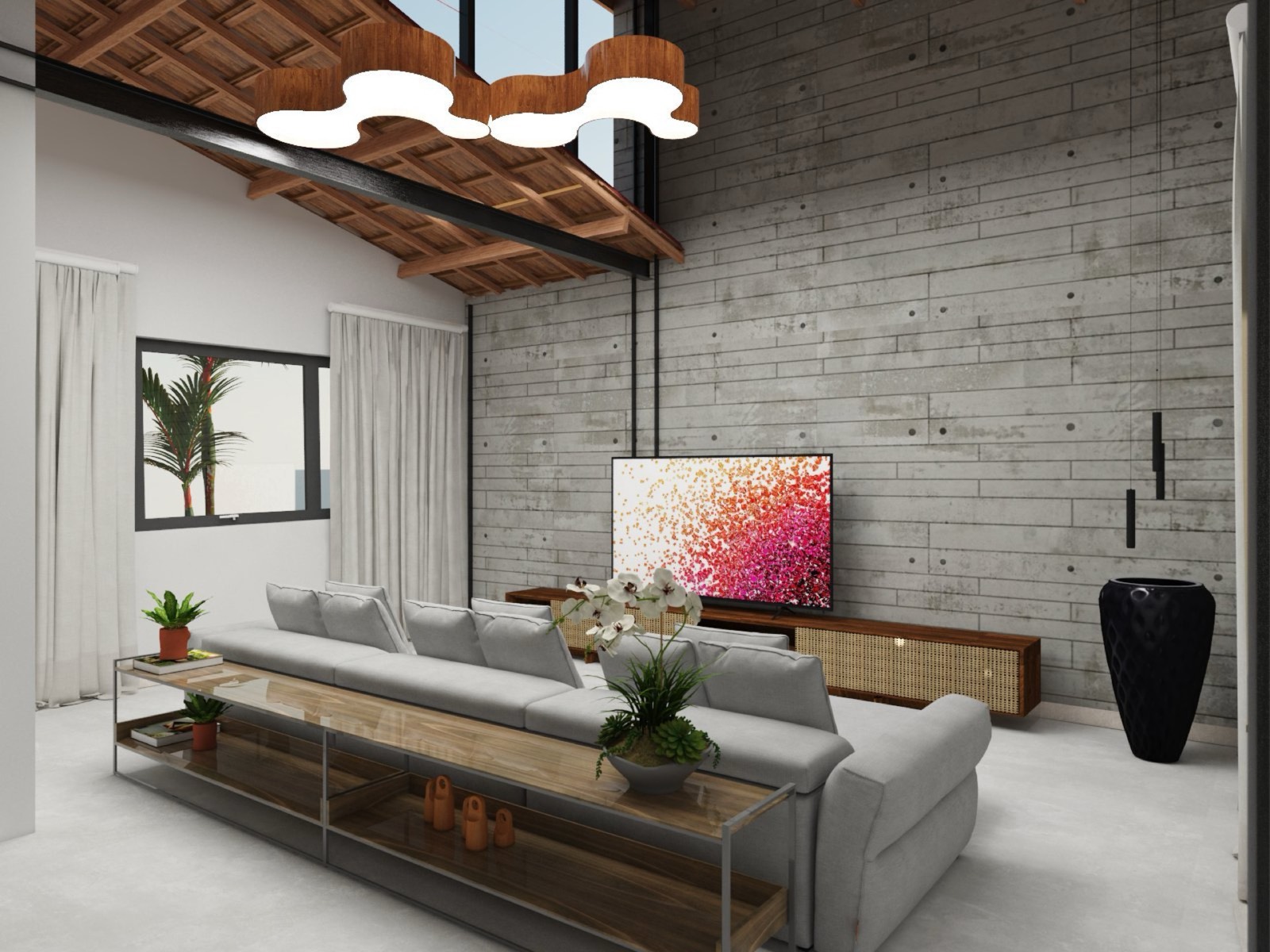 Casa da Bia, sala de tv recolhida