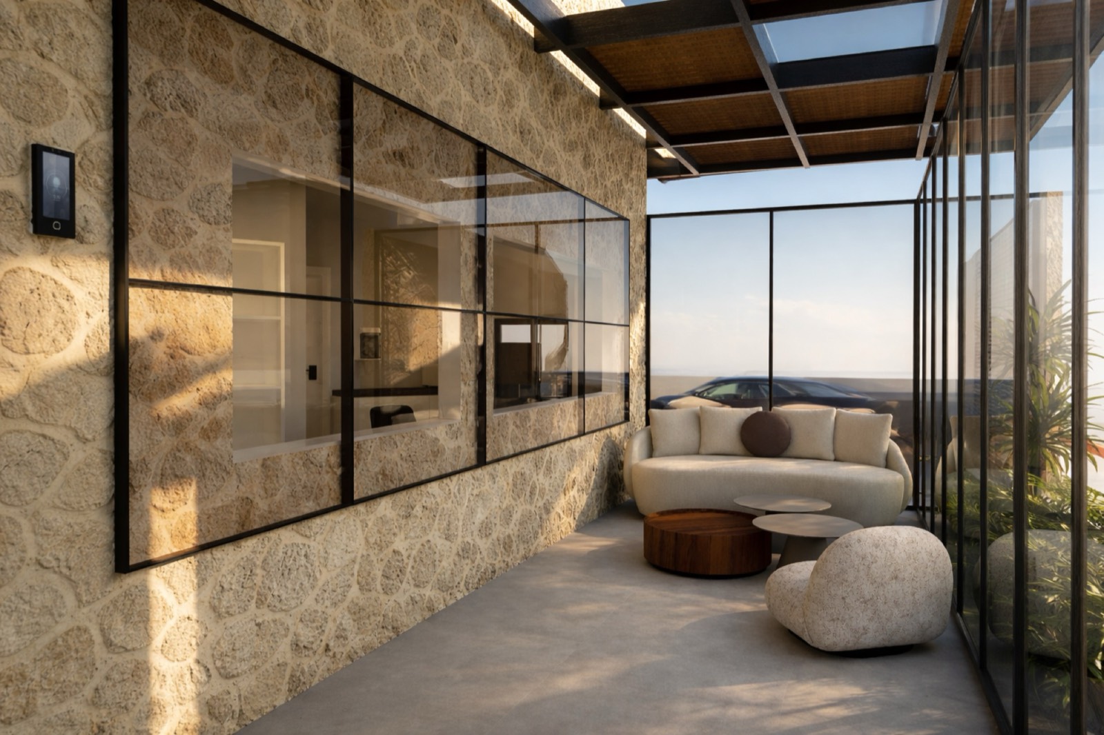Residencial Garden, espera com luz